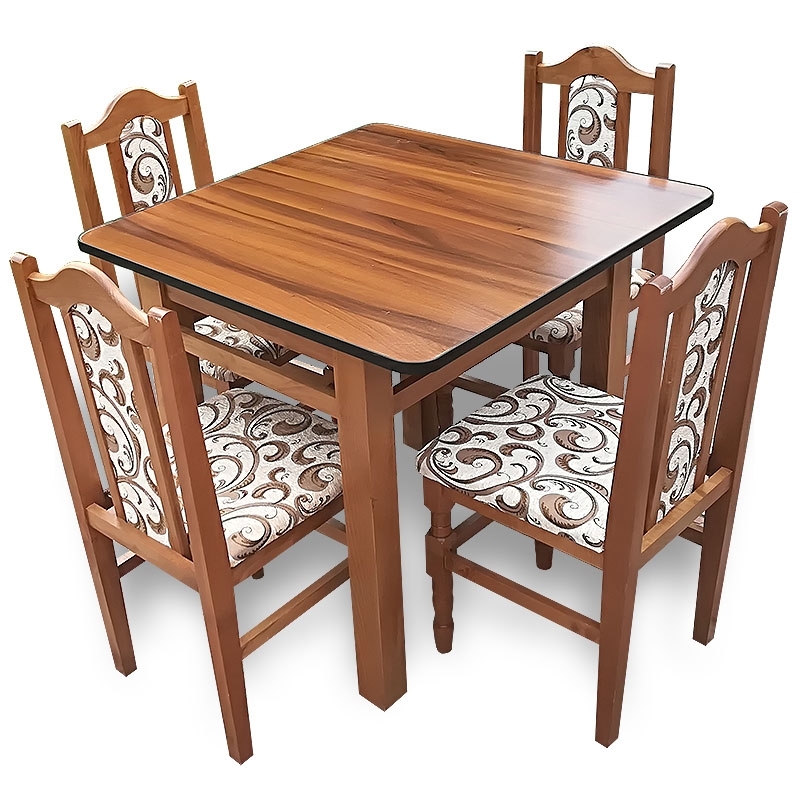Set masă rustic + 4 scaune