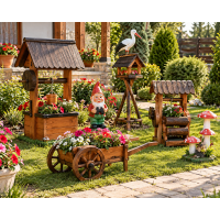Decoratiuni gradina: pitici gradina, barza, vanator etc
